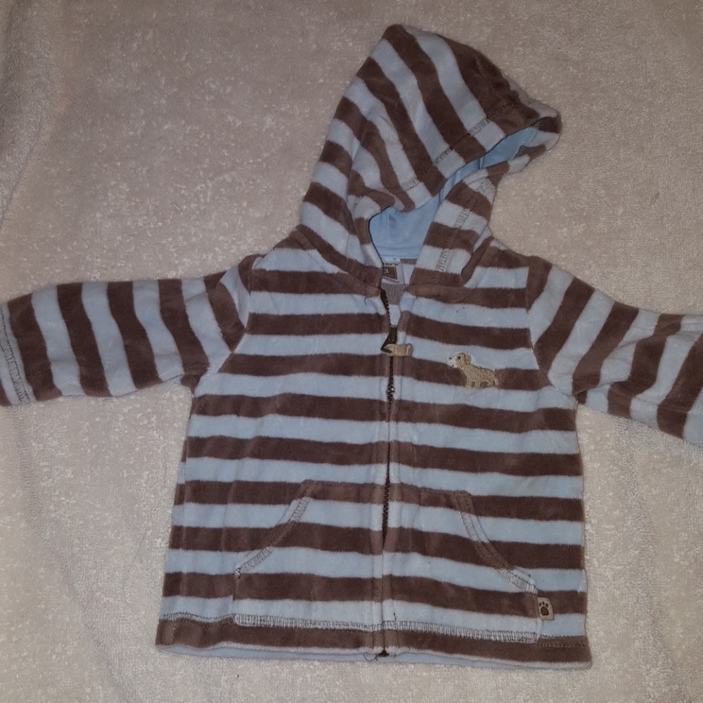 Carters zip up hoodie. Size 3 months